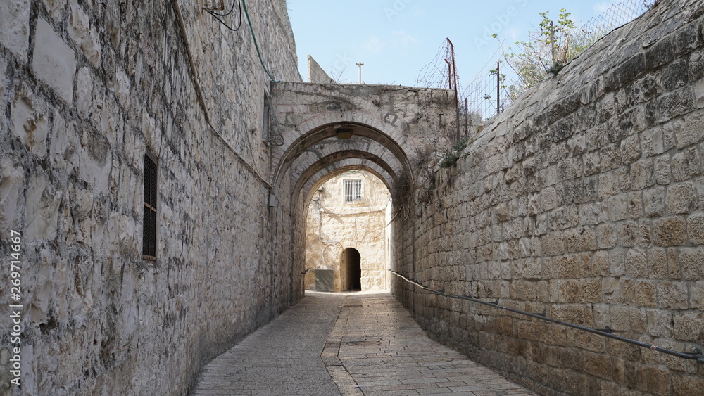 Street of the old Jerusalem in Israel.