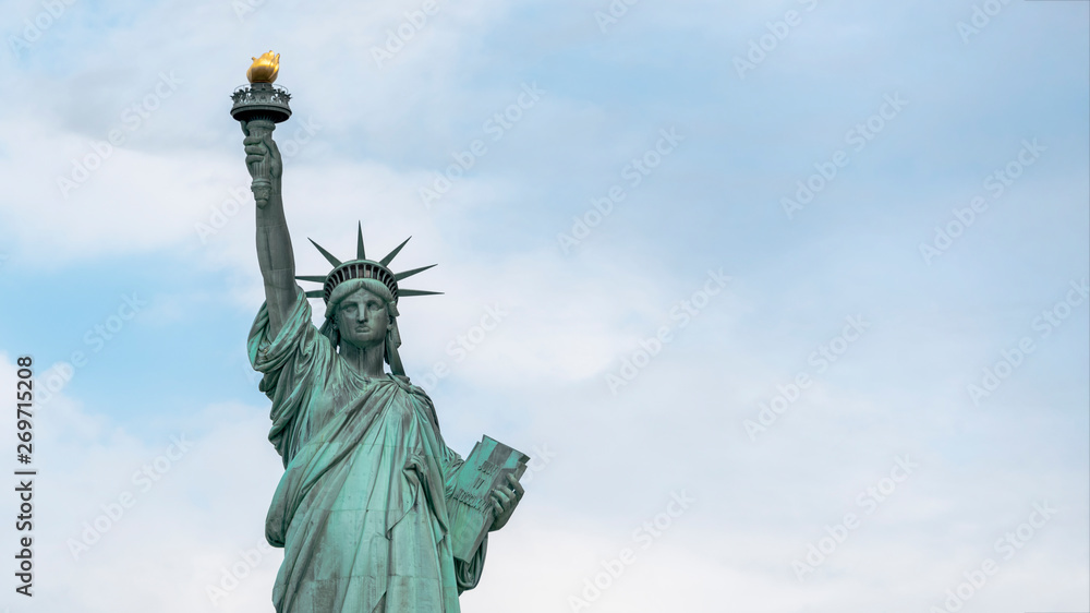 Fototapeta premium USA, New York - May 2019: Statue of Liberty, Liberty Island