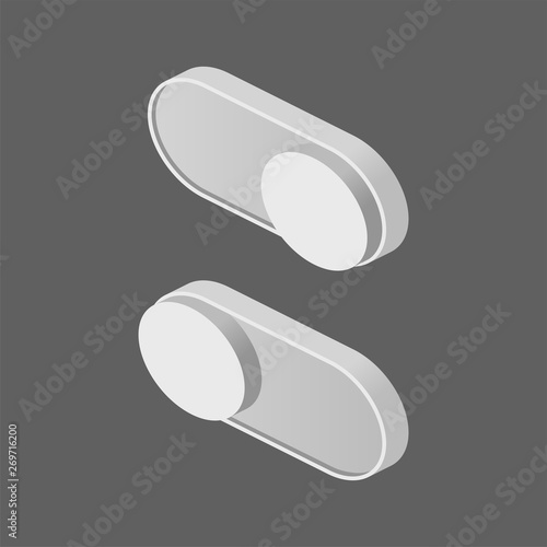 Set switch slider isometric