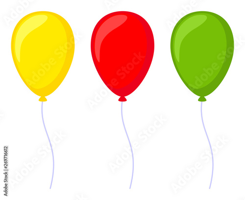 Colorful cartoon baloon set