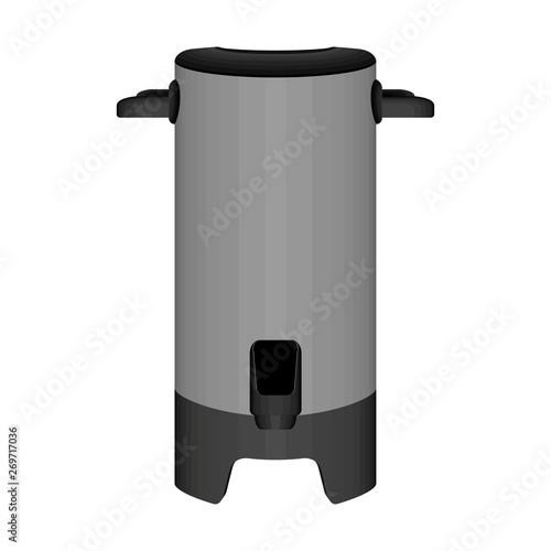 Isolated big coffee thermos vacuum image - Vector