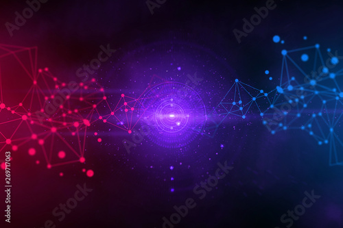 network server internet of thing background 3d illustration rendering, data deep learning, robotic ai science net web, neuron brain plexus, futuristic connecting, digital technology signal photo