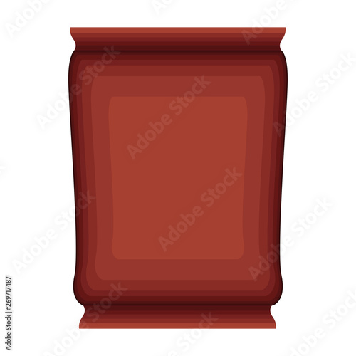 Isolated bag of ground coffee image - Vector