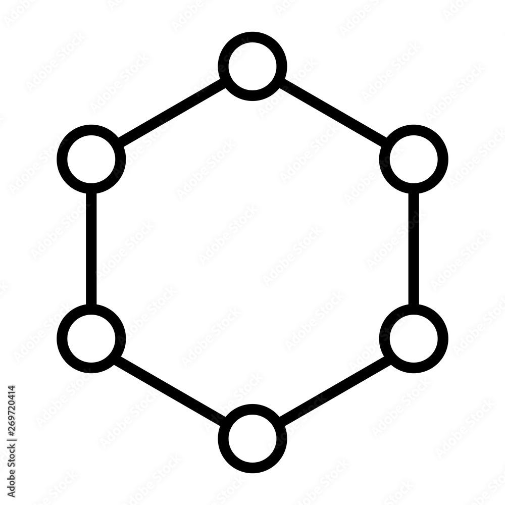 Isolated model of a molecular structure - Vector Isolated model of a molecular structure - Vector