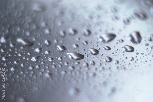 drops of water on glass