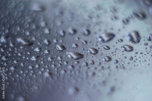water drops on glass