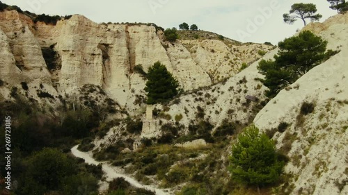 Wallpaper Mural Aerial shot going inside a dry ravine in the south of Spain. Torontodigital.ca