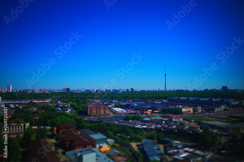 Dramatic view on Moscow tv tower background hd