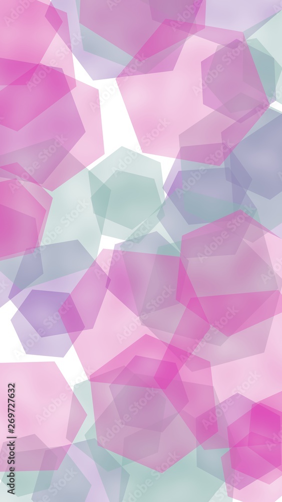 Multicolored translucent hexagons on white background. Vertical image orientation. 3D illustration Multicolored translucent hexagons on white background. Vertical image orientation. 3D illustration