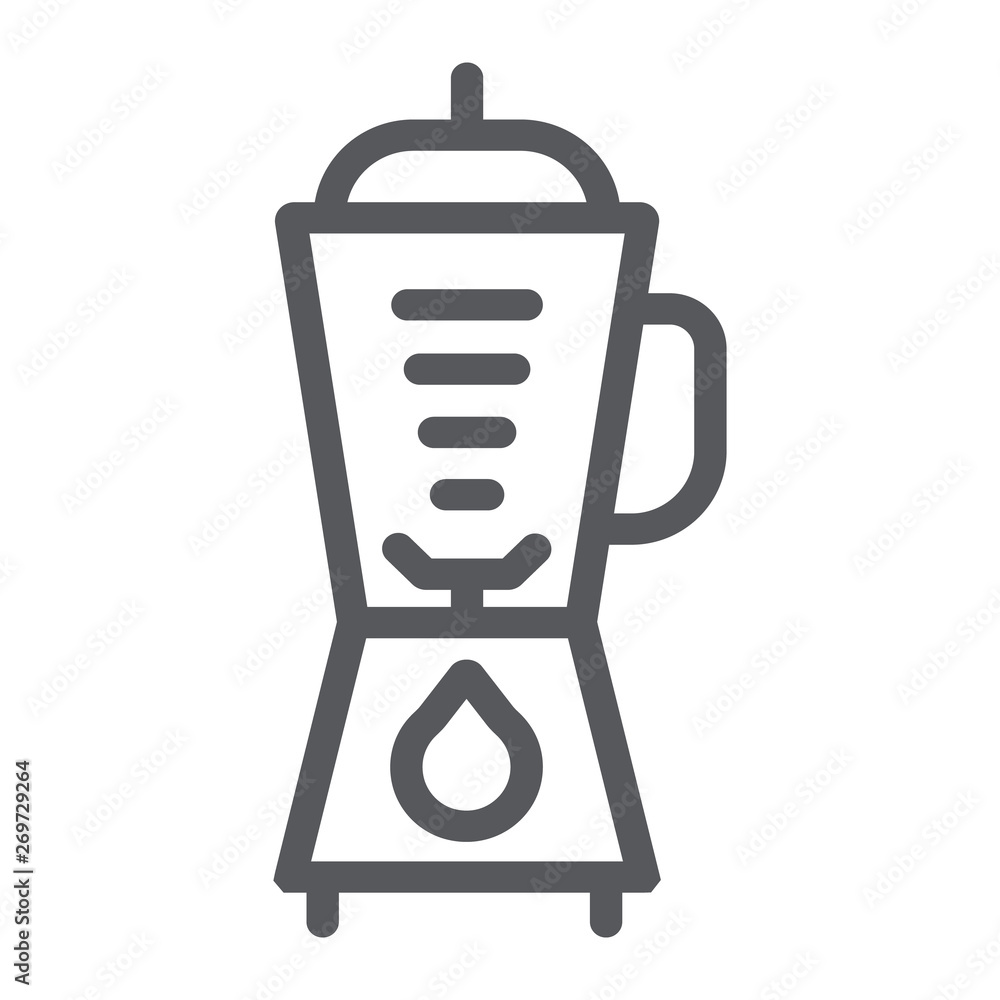 Blender line icon, kitchen and equipment, mixer sign, vector graphics, a linear pattern on a white background.