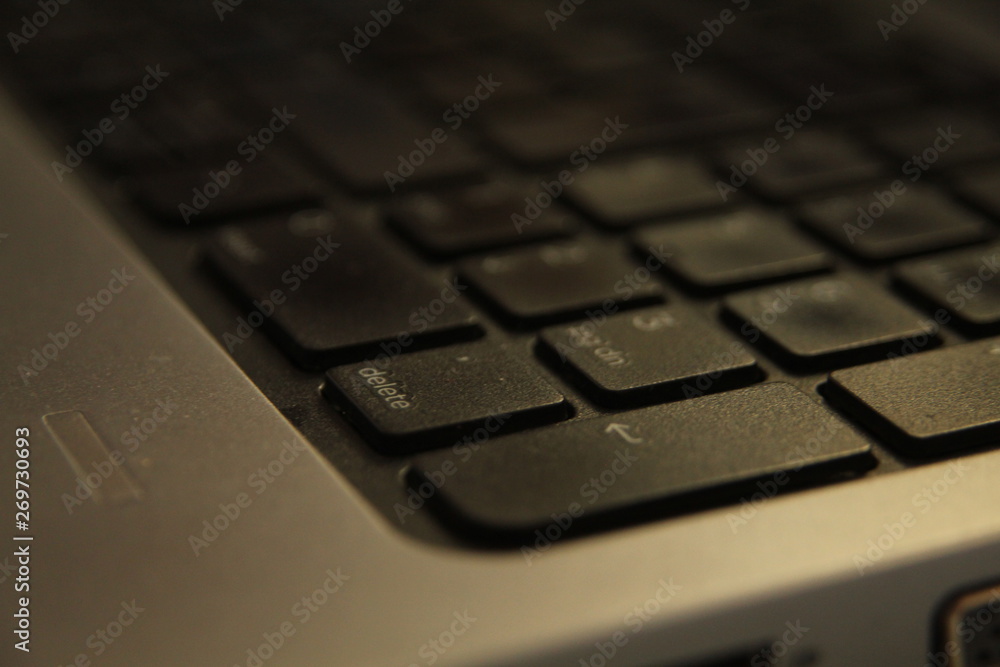 laptop computer keyboard close up laptop computer keyboard close up