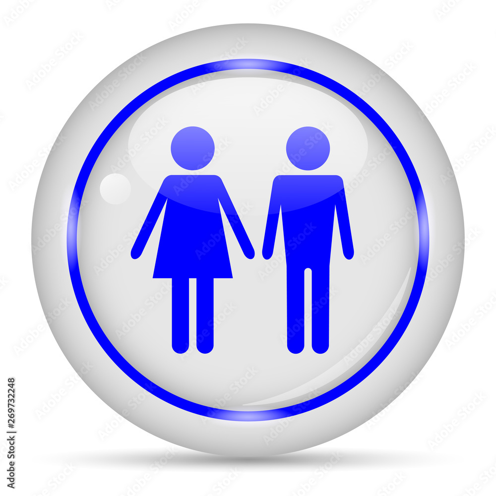Couple icon. White glossy round vector icon in eps 10. Editable modern design internet button on white background. Couple icon. White glossy round vector icon in eps 10. Editable modern design internet button on white background.