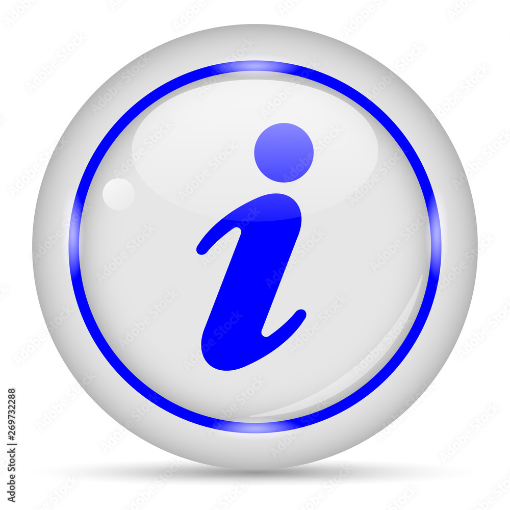 Information icon. White glossy round vector icon in eps 10. Editable modern design internet button on white background. Information icon. White glossy round vector icon in eps 10. Editable modern design internet button on white background.