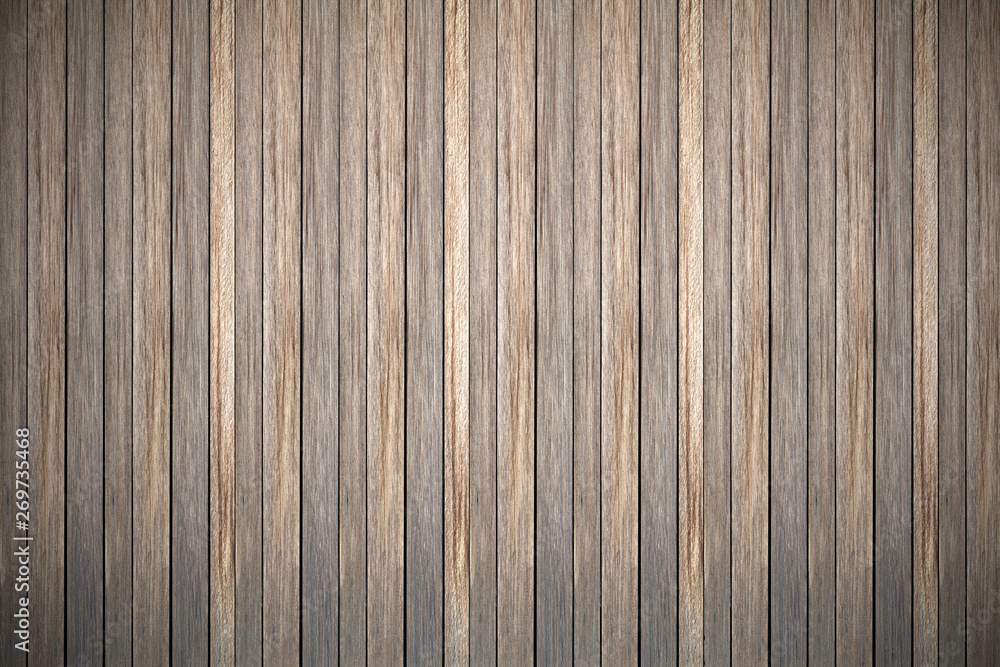 Fototapeta premium Vintage planked wood for pattern and texture background with space for text.