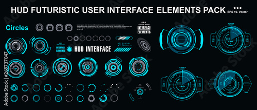 Sci-fi futuristic hud dashboard display virtual reality technology screen