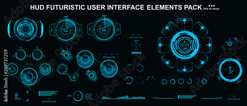 Sci-fi futuristic hud dashboard display virtual reality technology screen