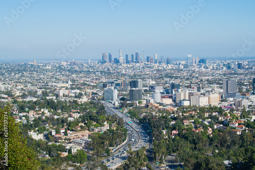 aerial view of the city Los Angeles