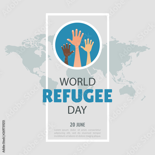 Vector Illustration on the theme World Refugee Day 