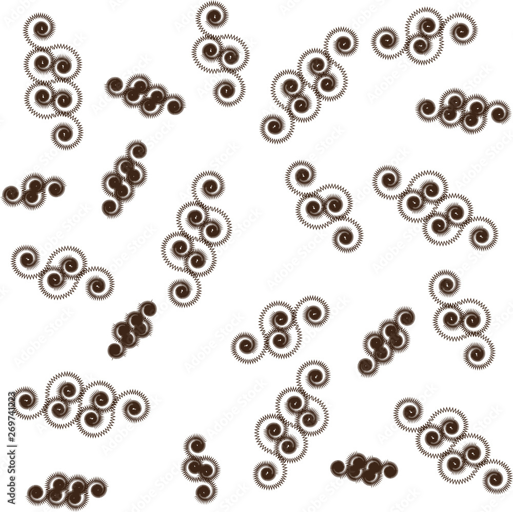 Fototapeta premium Seamless abstract pattern. No background. Vector graphics.