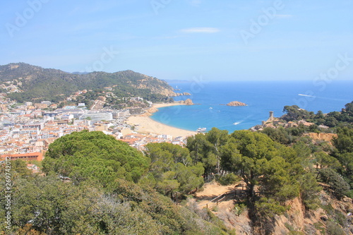 Tossa de Mar, Vila Vella and the sandy beach, Costa Brava, Catalonia, Spain
