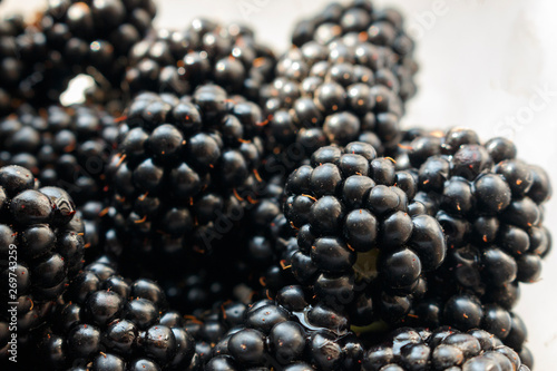 close-up of blackberry fruits background