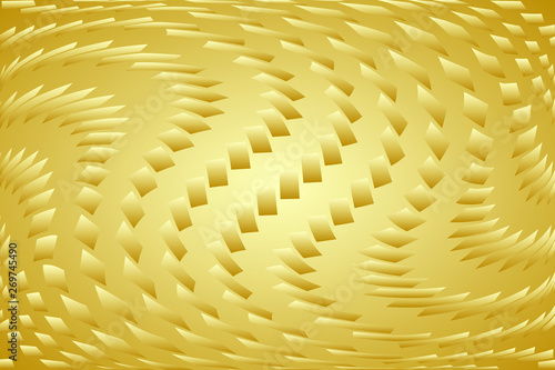 Abstract Golden Geometric Pattern with Squares. Beige Wavy Texture.