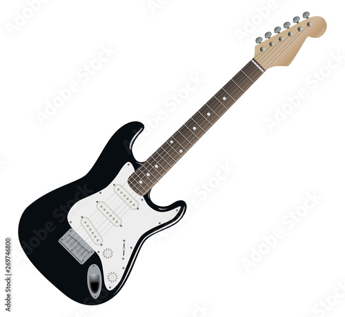 Illustration réaliste d'une guitare électrique