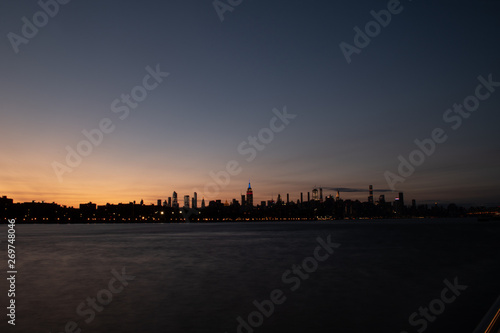 New York City Skyline at Sunset from Domino Park © Julio