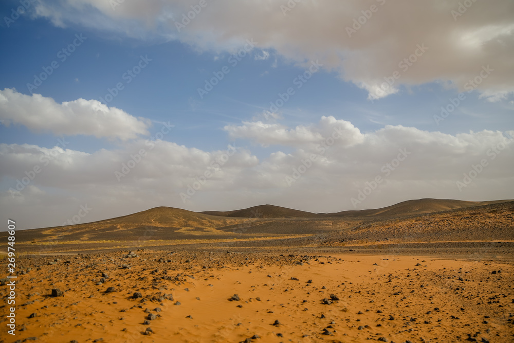 Desert scenery around the mid Atlas Mountains in Morocco