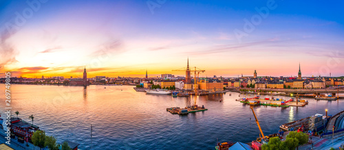 Photography Blick von Monteliusvägen über die Stadt Stockholm, Schweden