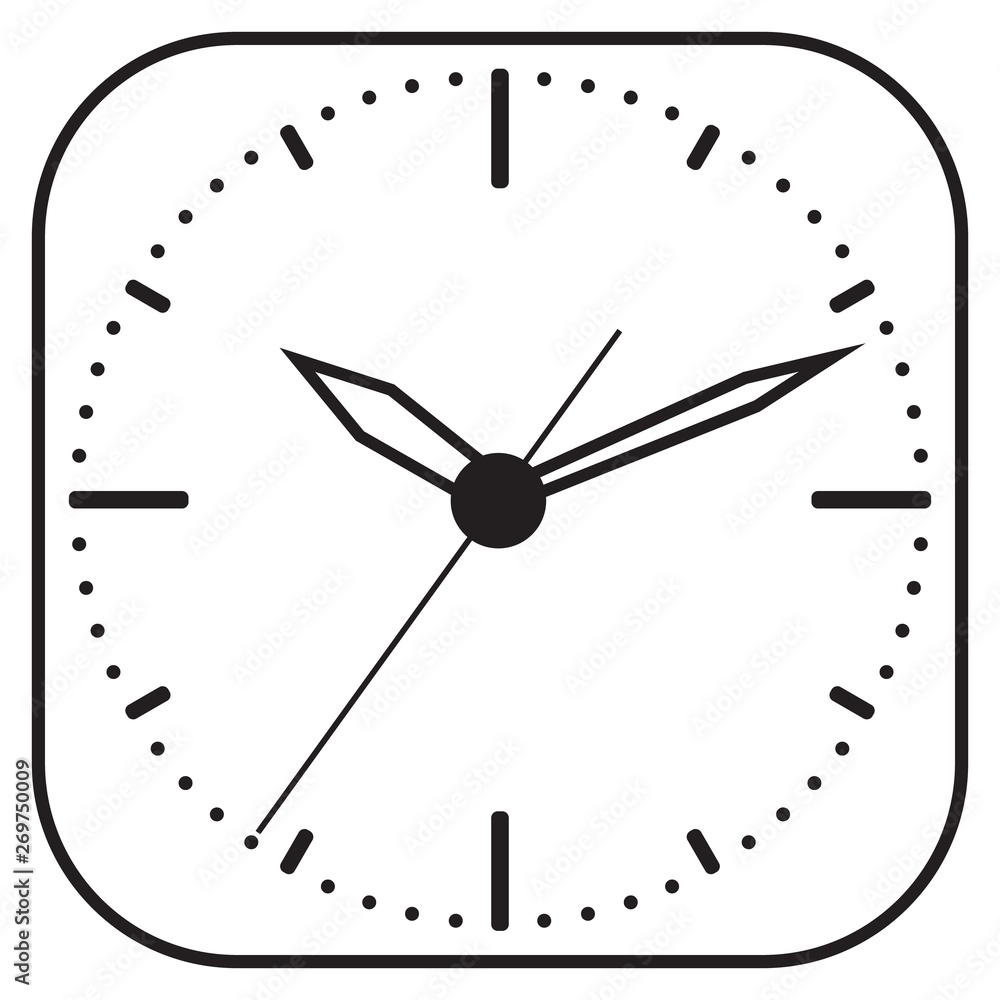 Fototapeta premium Clock icon. World time concept. Business background. Internet marketing.