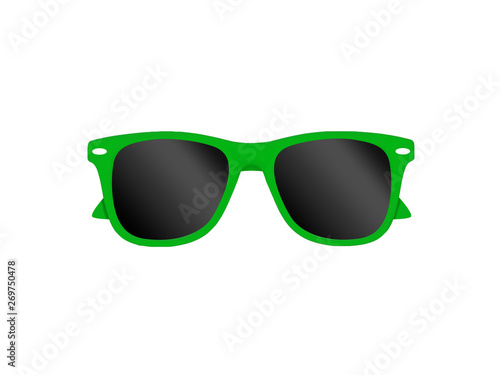 Fashion colorful Sunglassess isolated on white backgound with clipping path
