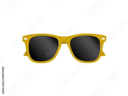 Fashion colorful Sunglassess isolated on white backgound with clipping path