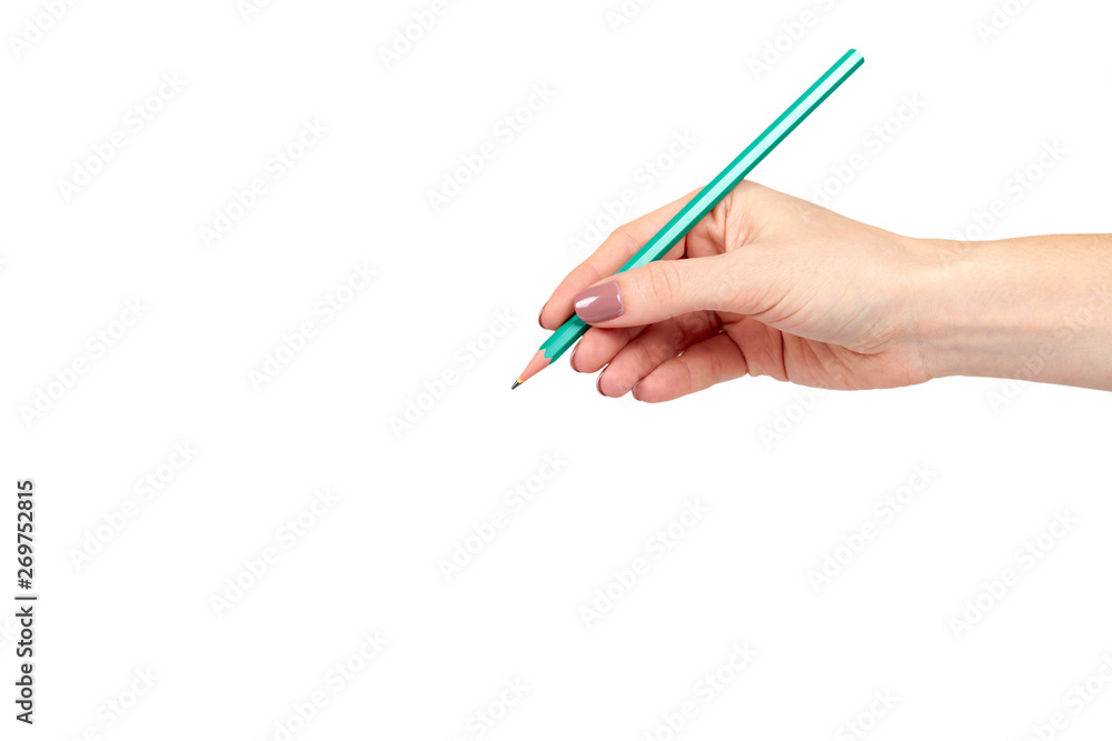 Hand with pencil, drawing or writinng gesture. Hand with pencil, drawing or writinng gesture.