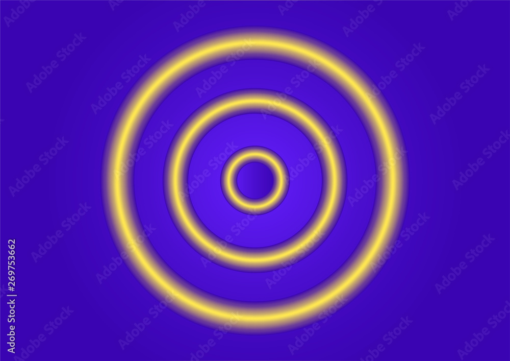 Abstract background from circles of yellow color on a blue background. Pattern Abstract background from circles of yellow color on a blue background. Pattern