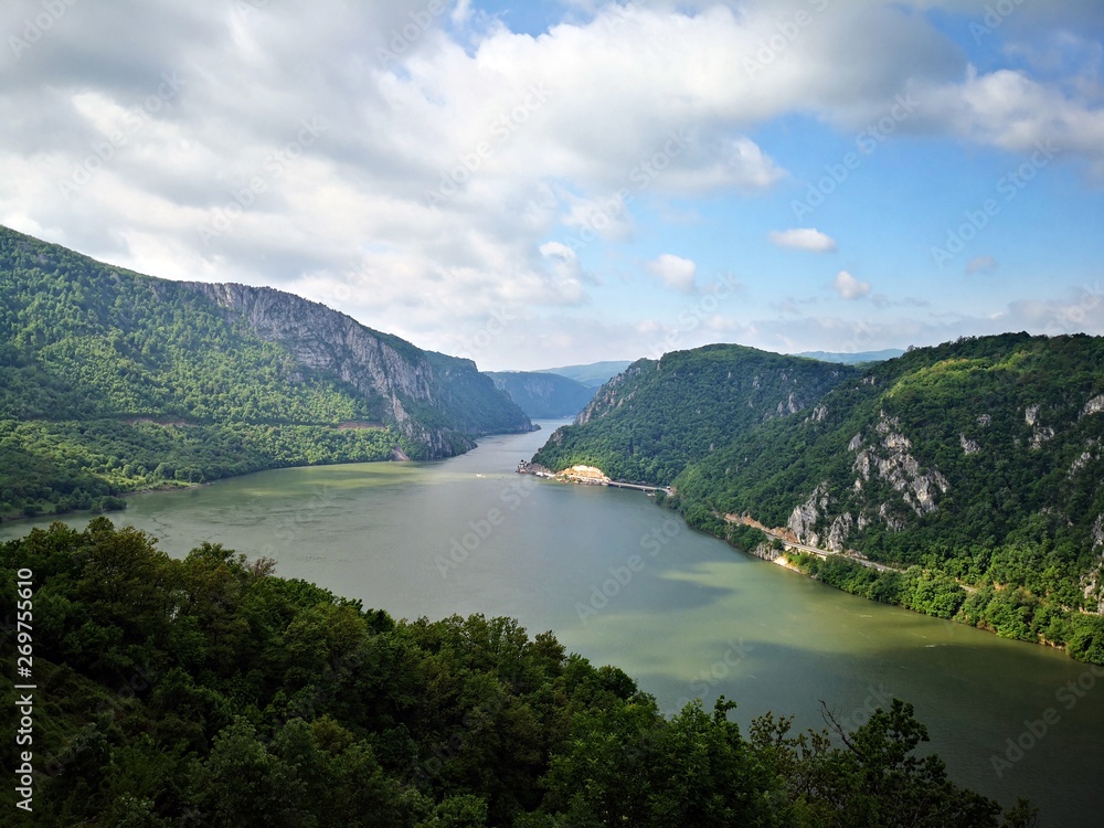 Danube canyon - Cazanele Dunarii - beautiful view 
