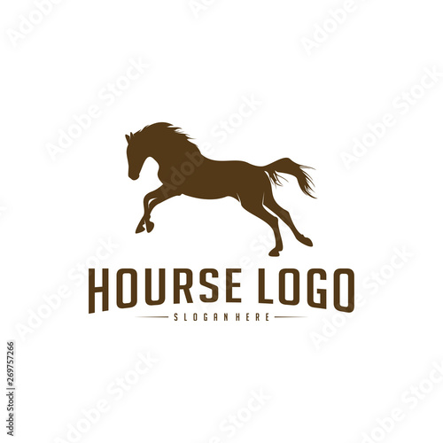 Horse Logo Design Icon Symbol. Horse Vector. Horse Silhouette
