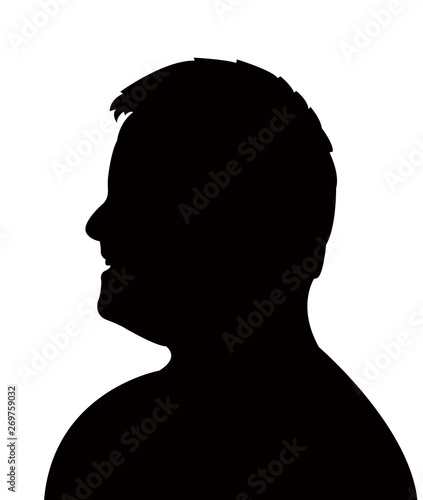 a man head silhouette vector
