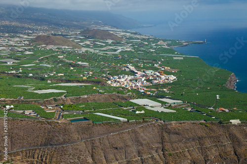 Vista del pueblo Los Llanos de Aridane desde el Mirador del Time. Valle de Aridane. Isla La Palma. Provincia Santa Cruz. Islas Canarias. España photo