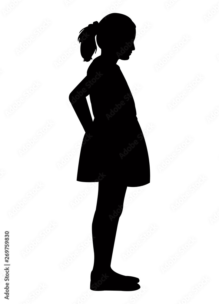 a girl body silhouette vector