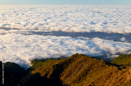 Mar de nubes desde el Paso de los Andenes. Parque Nacional de la Caldera de Taburiente. Isla La Palma. Provincia Santa Cruz. Islas Canarias. España photo