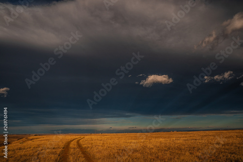 Dramatic clouds over the plains