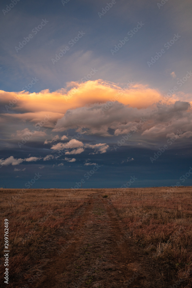 Dramatic clouds over the plains Dramatic clouds over the plains