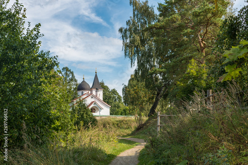 The path to the Church of the Holy Trinity in the Bekhovo village  Russia  Polenovo