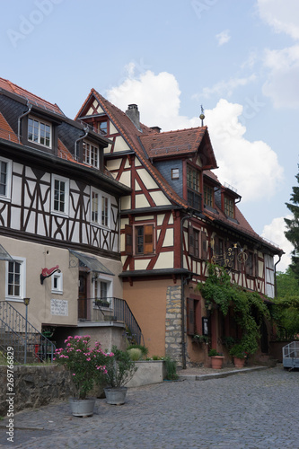 Historische Fachwerkhäuser am Marktplatz in Heppenheim / Bergstrasse