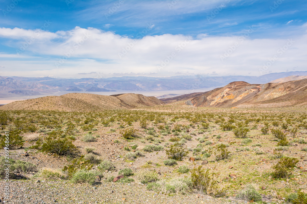 The landscape seen from the Panamin Valley road in Death Valley National Park. California. USA