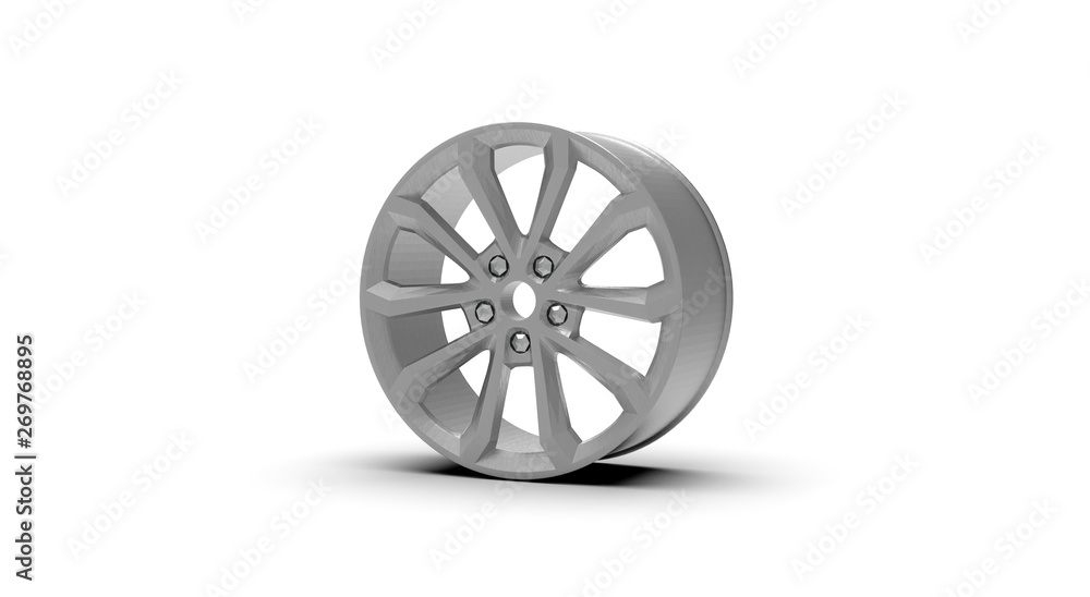 Metal Wheel Disk 3D Rendering