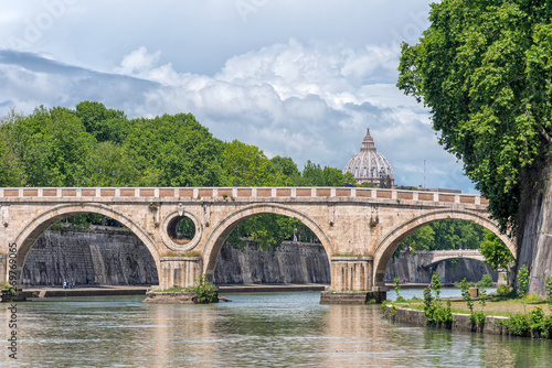 Sain Peter dome - Tevere river - Rome - Italy