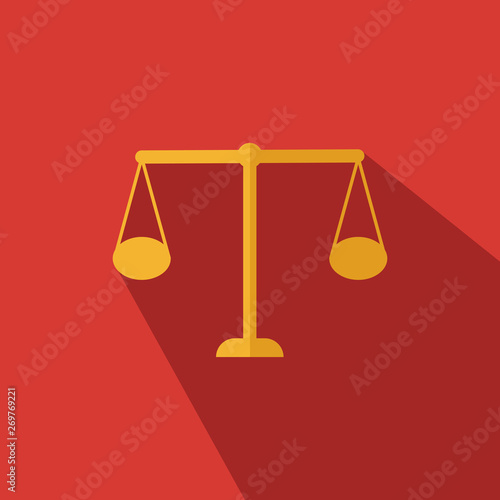 Scales sign icon - vector flat illustration