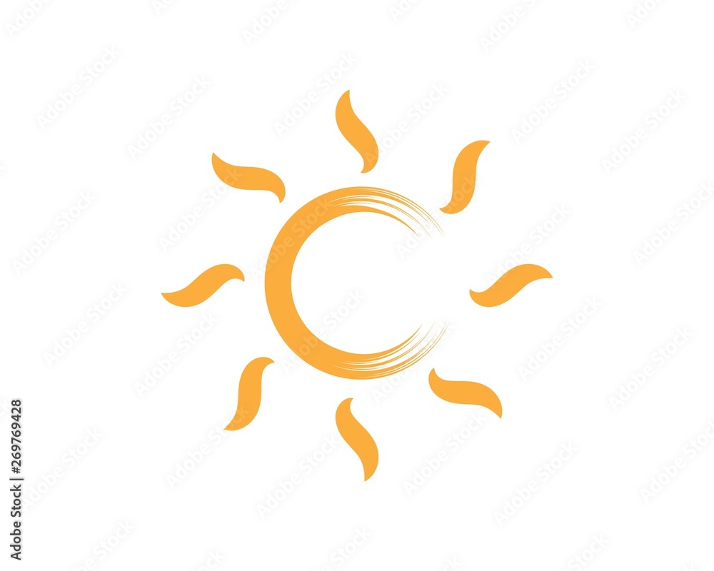sun ilustration logo vector icon sun ilustration logo vector icon